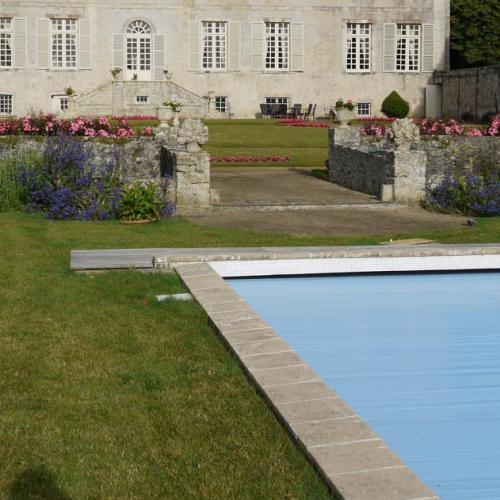 The castle and its swimming pool