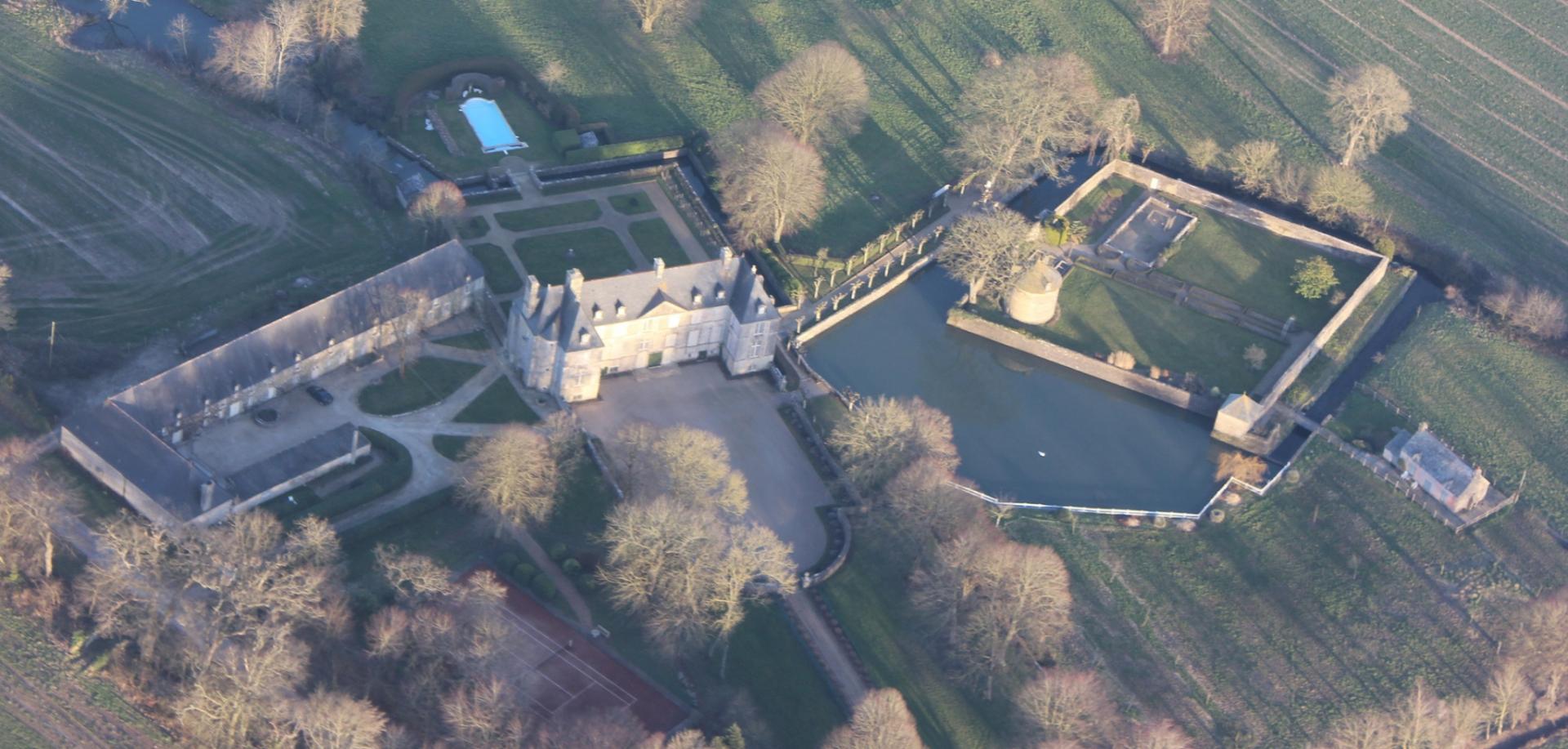 Aerial view of the property