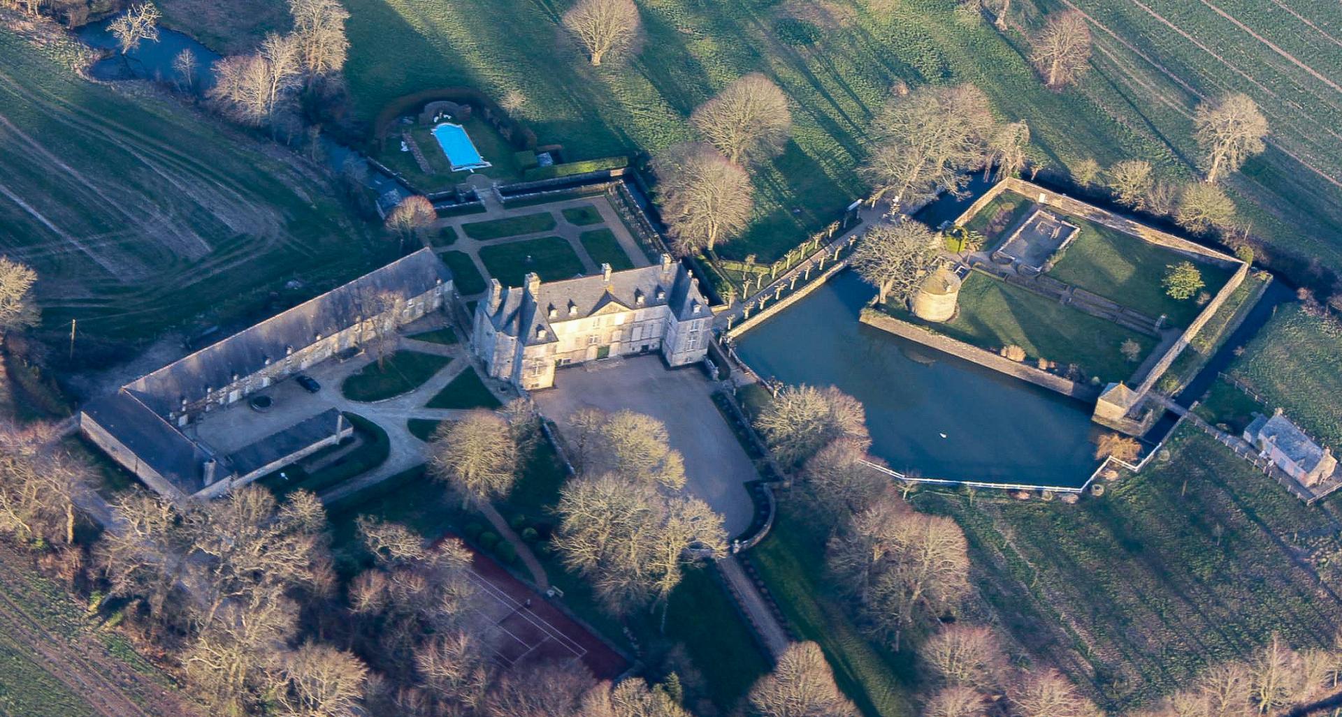 Aerial view of the property
